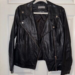 Bagatelle Black Leather Jacket with Glossy Finish